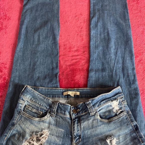 FOREVER TWENTY ONE MEN DISTRESSED CUTOUT DENIM - Picture 3 of 4